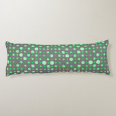 Polka Dot 02.Green. Gray BG Seitenschläferkissen (Rückseite)