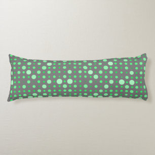 Polka Dot 02.Green. Gray BG Seitenschläferkissen