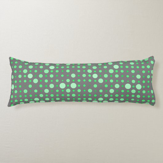 Polka Dot 02.Green. Gray BG Seitenschläferkissen (Vorderseite)