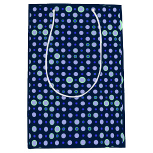 Polka Dot 03.Blue.Green DBlue BG Mittlere Geschenktüte