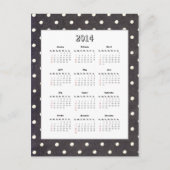 Polka Dot 2014 Kalender Postkarte (Vorderseite)