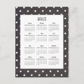 Polka Dot 2015 Kalender Postkarte (Vorderseite)