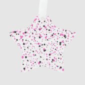Polka Dot Acrylic Star Ornament (Rückseite)