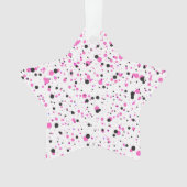 Polka Dot Acrylic Star Ornament (Vorderseite)