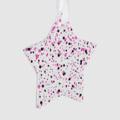 Polka Dot Acrylic Star Ornament (Vorderseite)
