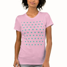 Polka Dot Adult's T - Shirt (Pink & Aqua)