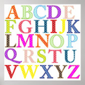 Polka Dot Alphabet Learning Poster (Vorne)