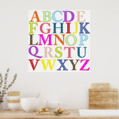 Polka Dot Alphabet Learning Poster (Küche)