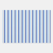 Polka Dot and Stripe Gift Wrap Red Blue Holiday Geschenkpapier Set (Vorderseite 3)