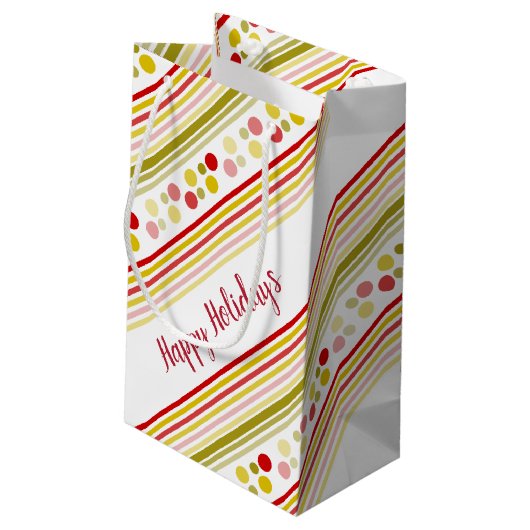 Polka Dot and Stripe Kleine Geschenktüte (Rückseite Schrägansicht)
