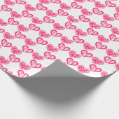 Polka Dot and Stripes Hearts Geschenkpapier (Ecke)