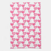 Polka Dot and Stripes Hearts Geschirrtuch (Vertikal)