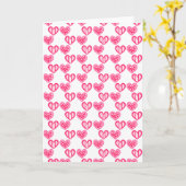 Polka Dot and Stripes Hearts Karte (Gelbe Blume)
