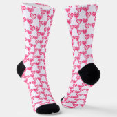 Polka Dot and Stripes Hearts Socken (Gewinkelt)