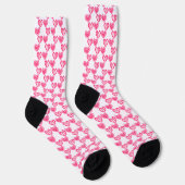 Polka Dot and Stripes Hearts Socken (Rechts)