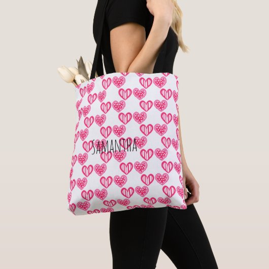 Polka Dot and Stripes Hearts Tasche (Von Nahem)