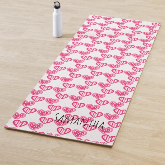 Polka Dot and Stripes Hearts Yogamatte (Beispiel)
