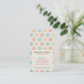 Polka Dot Appointing Business Card Terminkarte (Stehend Vorderseite)