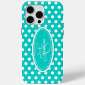 Polka dot aquamarin aqua Case-Mate iPhone hülle (Rückseite)
