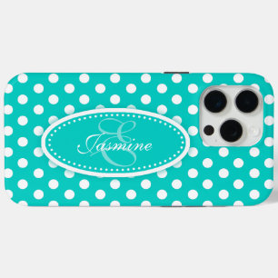 Polka dot aquamarin aqua Case-Mate iPhone hülle