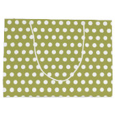 Polka Dot auf Green Große Geschenktüte (Rückseite)