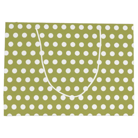 Polka Dot auf Green Große Geschenktüte (Rückseite)