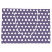Polka Dot auf Green Große Geschenktüte (Rückseite)