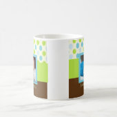 Polka Dot Baby Boy Foto Keepake Kaffeetasse (Mittel)