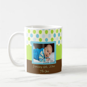 Polka Dot Baby Boy Foto Keepake Kaffeetasse