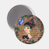 Polka dot baby Dusche Magnet (Vorderseite/Rückseite)