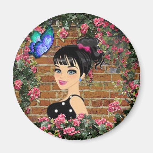 Polka dot baby Dusche Magnet (Vorne)