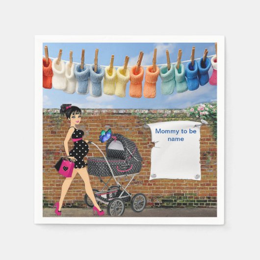 Polka-Dot Baby Dusche Serviette (Vorderseite)