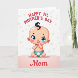 Polka Dot Baby Erstes Karte