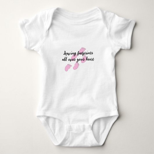 Polka Dot Baby Footprints Strampler (Vorderseite)
