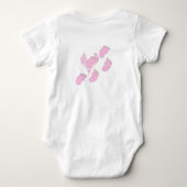 Polka Dot Baby Footprints Strampler (Rückseite)