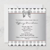 Polka Dot Baby Girl Shower Einladungen (Rückseite)