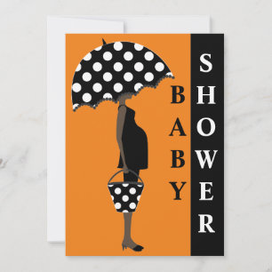 Polka Dot Baby Shower Einladungen {Orange}