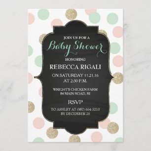 Polka Dot Baby Shower ~ Gender Neutral Einladung