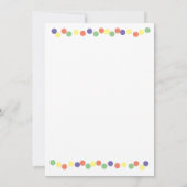 Polka Dot Baby Sprinkle Babydusche Einladungen (Rückseite)