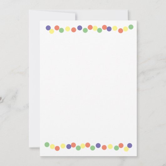 Polka Dot Baby Sprinkle Babydusche Einladungen (Rückseite)