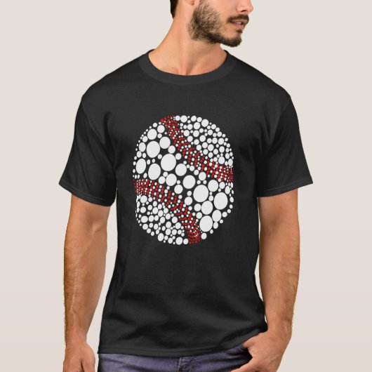 Polka Dot Baseball Player International Dot Day T-Shirt (Vorderseite)