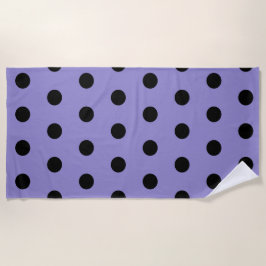 Polka Dot Beach Handtuch (Lavendel & Black)