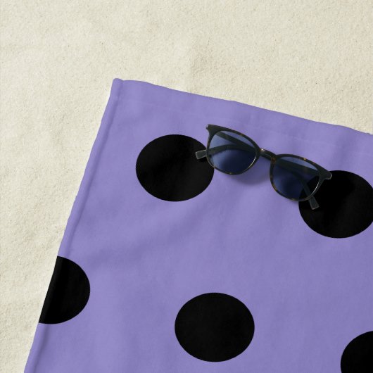 Polka Dot Beach Handtuch (Lavendel & Black) (Beispiel)
