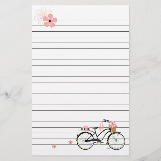 Polka Dot Bicycle Briefpapier (Vorderseite)