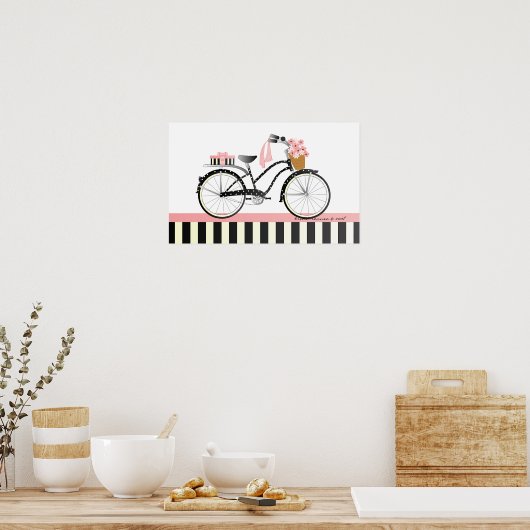 Polka Dot Bicycle Poster (Küche)