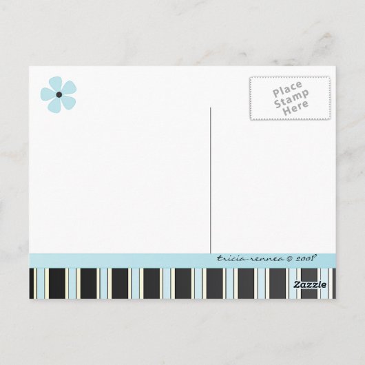 Polka Dot Bicycle Postkarte (Rückseite)