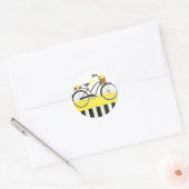 Polka Dot Bicycle Runder Aufkleber (Umschlag)