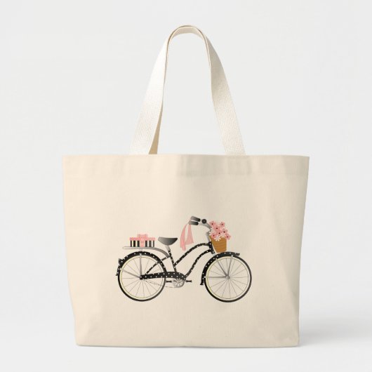 Polka Dot Bike Jumbo Stoffbeutel (Vorne)