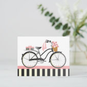Polka Dot Bike Postkarte (Stehend Vorderseite)