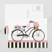 Polka Dot Bike Postkarte (Vorne/Hinten)